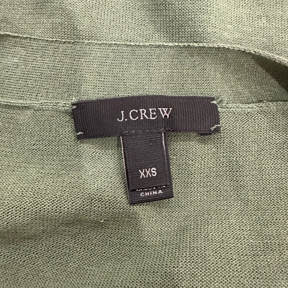 J. Crew Women's Green Cotton Cardigan Sweater XXS - Picture 5 of 6